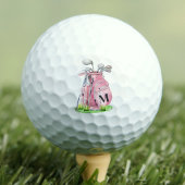 Initial Pink Monogram Golfball