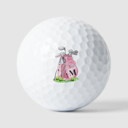 Initial Pink Monogram Golfball (Vorderseite)
