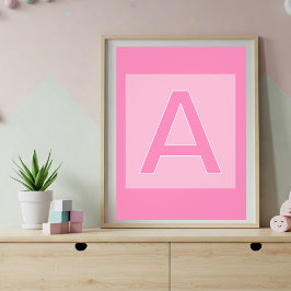 Initial poster letter, Nursery decoration