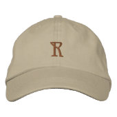 Initial "R" Designer Cap Bestickte Kappe (Vorderseite)