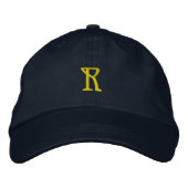 Initial "R" Designer Cap Bestickte Kappe (Vorderseite)