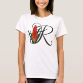Initial R, Red Hot Poker T - Shirt (Vorderseite)