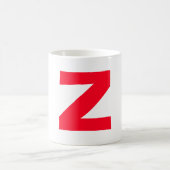 Initial Red Mit Monogramm Handgeschriebener Eigenn Kaffeetasse (Mittel)