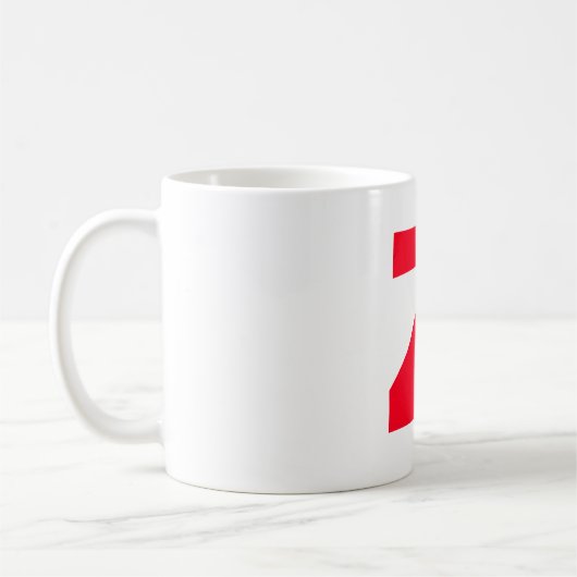 Initial Red Mit Monogramm Handgeschriebener Eigenn Kaffeetasse (Links)