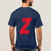 Initial Red Mit Monogramm Handwriting Own Name Blu T-Shirt (Rückseite)