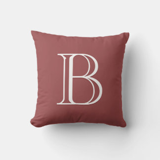 Initial Red & White Letter Monogram Kissen