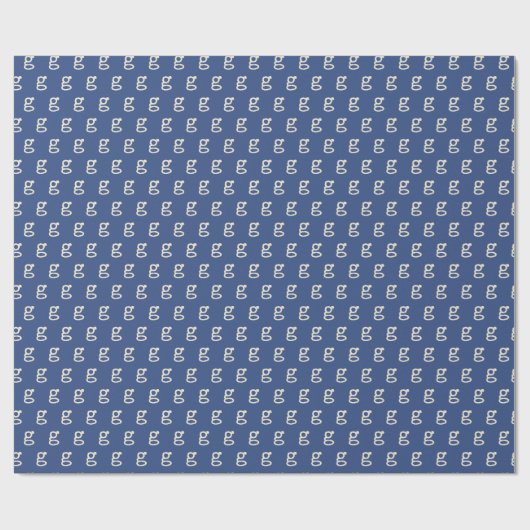 Initial-Retro-Schreibmaschinenblauer Schriftart fü Geschenkpapier (Flach)