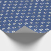 Initial-Retro-Schreibmaschinenblauer Schriftart fü Geschenkpapier (Ecke)