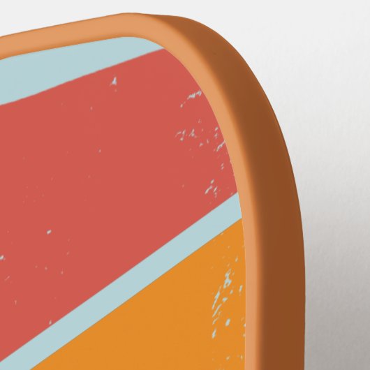 Initial-Retro-Sloth-Sunset für benutzerdefinierte Pickleball Schläger (Linke Seite)