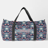 Initial, rosa Flamingo Design hinzufügen Duffle Bag (Vorderseite)