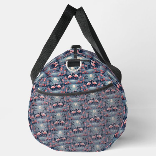 Initial, rosa Flamingo Design hinzufügen Duffle Bag (Rechts)