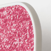 Initial rosa Glitzer Monogram Pickleball Schläger (Linke Seite)