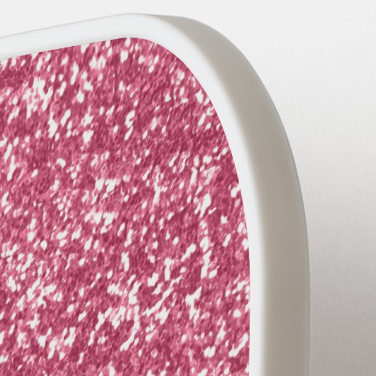 Initial rosa Glitzer Monogram Pickleball Schläger (Linke Seite)