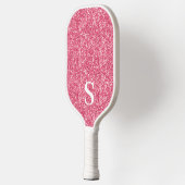 Initial rosa Glitzer Monogram Pickleball Schläger (Links)