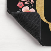 Initial rosa, schwarzer Buchstaben Q, klassisches  Mousepad (Ecke)