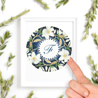 Initial Runder Aufkleber