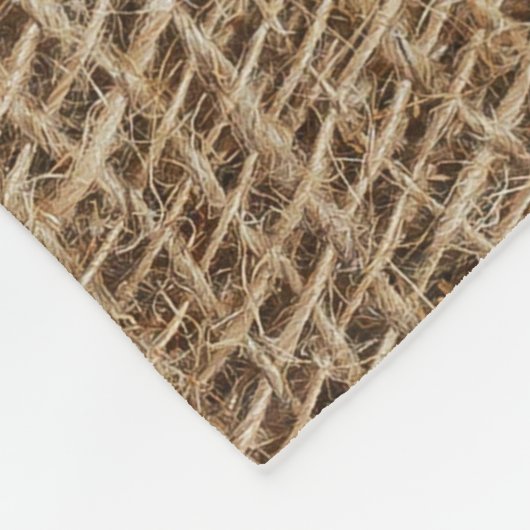 Initial Rustic Burlap Monogram Fleecedecke (Ecke)