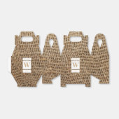 Initial Rustic Burlap Monogram Geschenkschachtel (Ungefaltet)
