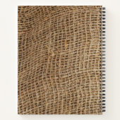 Initial Rustic Burlap Monogram Notizblock (Rückseite)