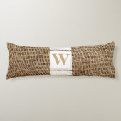 Initial Rustic Burlap Monogram Seitenschläferkissen (Vorderseite)