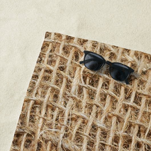 Initial Rustic Burlap Monogram Strandtuch (Beispiel)