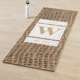 Initial Rustic Burlap Monogram Yogamatte
