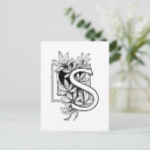 Initial S Postkarte (Stehend Vorderseite)