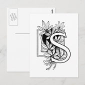 Initial S Postkarte (Vorne/Hinten)