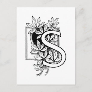 Initial S Postkarte