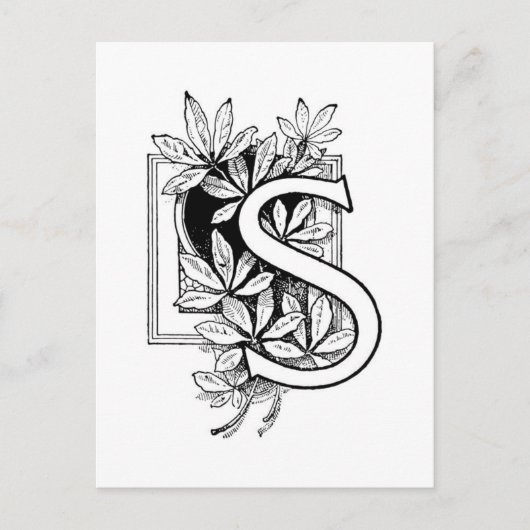 Initial S Postkarte (Vorderseite)
