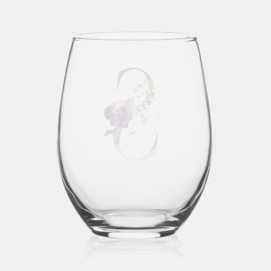 Initial S Weinglas Ohne Stiel (Rückseite)