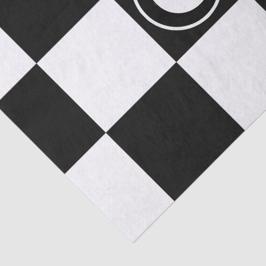 Initial Schwarz-weiße kartierte Quadrate Seidenpapier (Ausschnitt)