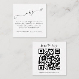 Initial Script QR Code Hochzeiten Schwarz-weiße UA Begleitkarte