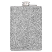 Initial Silver Glitzer und Sparkle Monogram Flachmann (Rückseite)