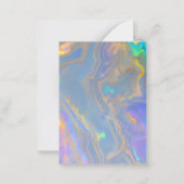 Initial Stationery Elegant Opal Monogram Mitteilungskarte (Rückseite)
