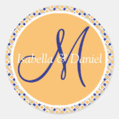 Initial Stickers Custom Wedding Monogramme (Vorderseite)