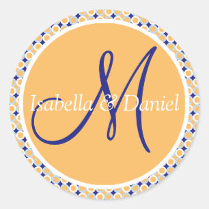 Initial Stickers Custom Wedding Monogramme