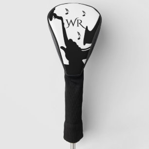 Initial Surreal Saxophone Player Monogram Golf Headcover