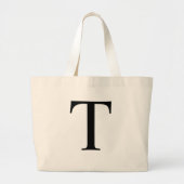 Initial T Jumbo Tote Bag Stoffbeutel (Vorne)