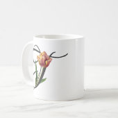 Initial T, Vintag Tulips Kaffeemaschine Tasse (Vorderseite Links)