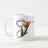 Initial T, Vintag Tulips Kaffeemaschine Tasse (Links)
