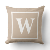 Initial-Throw-Pillow für das Monogramm des benutze