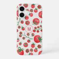 Initial Tomato Watercolor Mediterrane Monogramm
