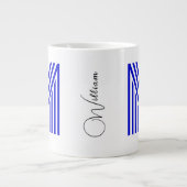 Initial und Name der personalisierten Monogramm | Jumbo-Tasse (Vorderseite)