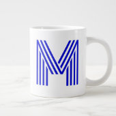 Initial und Name der personalisierten Monogramm | Jumbo-Tasse (Rechts)