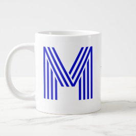 Initial und Name der personalisierten Monogramm | Jumbo-Tasse