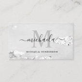 Initial und Name der Silver Foil Monogram Visitenkarte (Vorderseite)