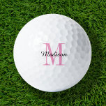 Initial und Name Personalisiert Golfball<br><div class="desc">Erhöhen Sie Ihr Golfspiel mit unseren individuellen Golfbälle, personalisiert mit einem einfachen Monogramm-Initial und einem Skriptnamen-Overlay. Wählen Sie aus einer großen Auswahl an Farben, um ein zeitloses Design zu schaffen, das wirklich einzigartig ist. Diese Golfbälle sind ein perfektes Geschenk für jeden Anlass, ob Weihnachten, Vatertag oder Muttertag. Mit ihrer durchdachten...</div>