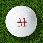 Initial und Name Personalisiert Golfball<br><div class="desc">Erhöhen Sie Ihr Golfspiel mit unseren individuellen Golfbälle, personalisiert mit einem einfachen Monogramm-Initial und einem Skriptnamen-Overlay. Wählen Sie aus einer großen Auswahl an Farben, um ein zeitloses Design zu schaffen, das wirklich einzigartig ist. Diese Golfbälle sind ein perfektes Geschenk für jeden Anlass, ob Weihnachten, Vatertag oder Muttertag. Mit ihrer durchdachten...</div>
