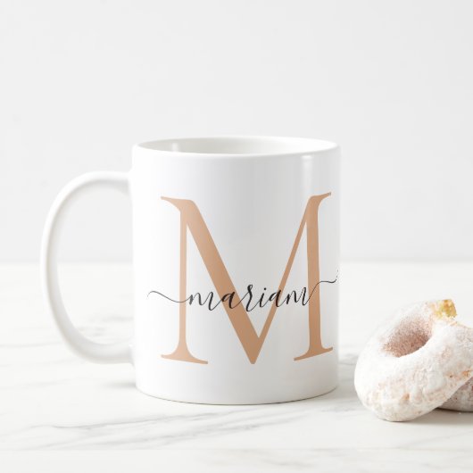 Initial und Name Personalisiert Kaffeetasse (Mit Donut)